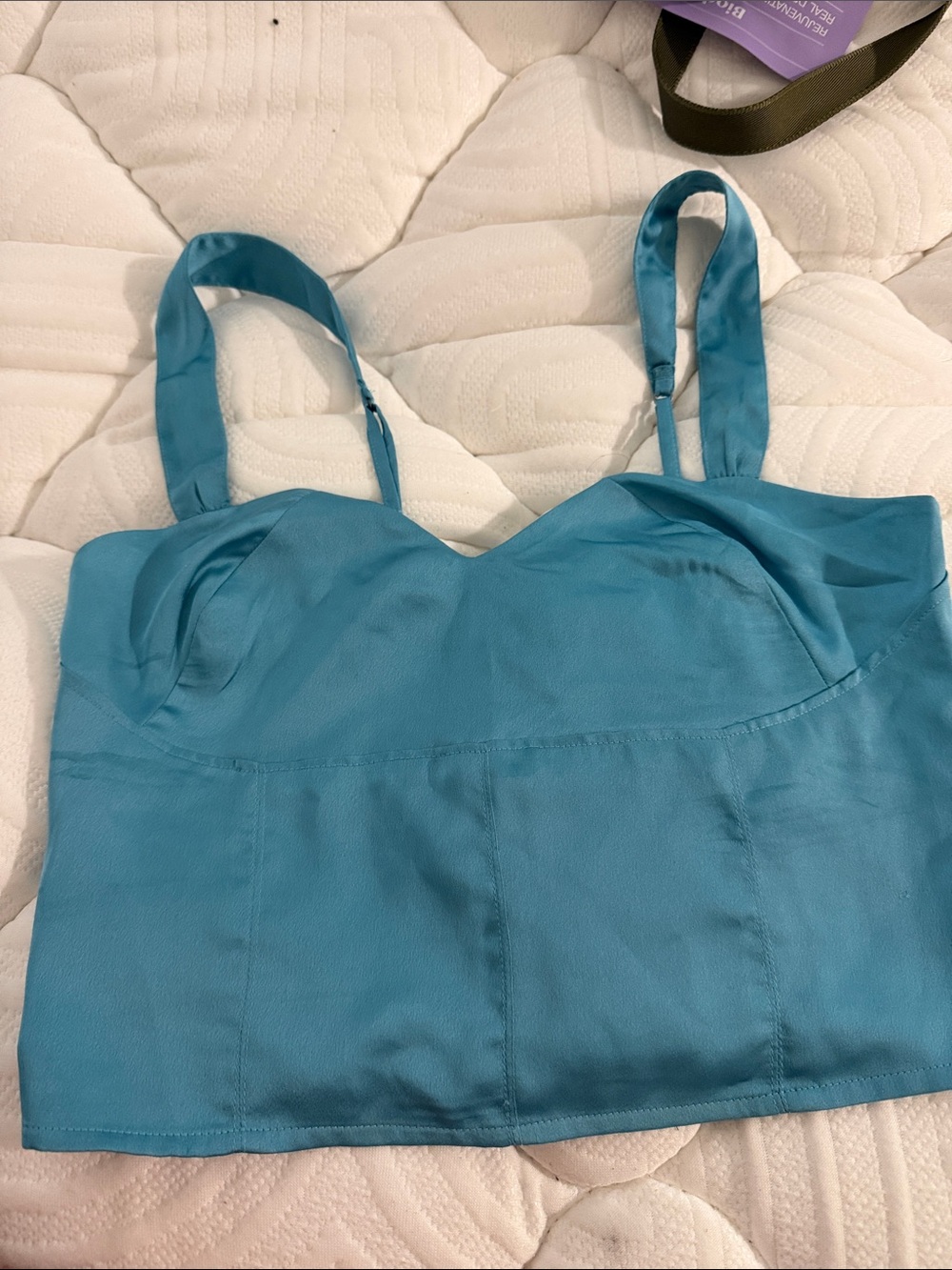 Abercrombie & Fitch Teal Blue Crop Top